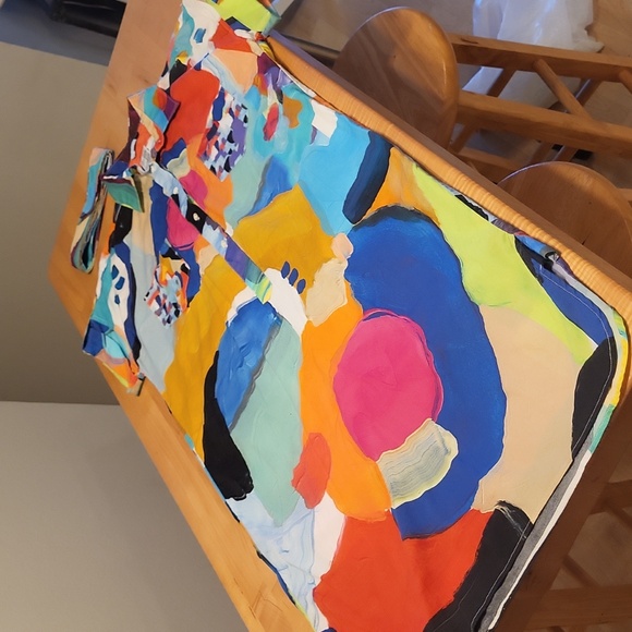 Colorful Abstract Print Shirt Dress - Picture 10 of 11